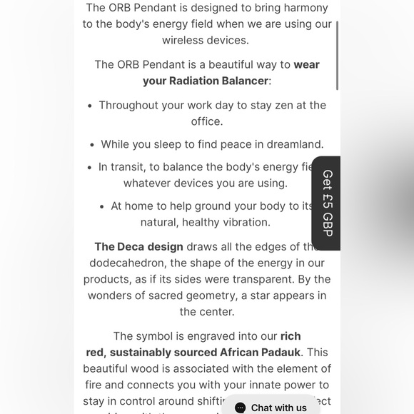 Omnia EMF balancer pendant - Picture 5 of 5